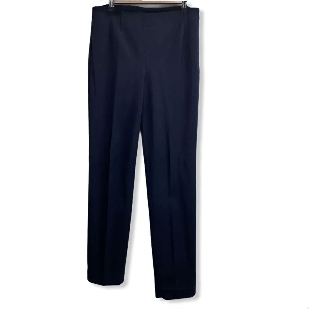 Talbots Navy Flat Front Trouser Pant size 4